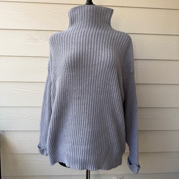 American Eagle | Oversized Fit High Neck Sweater | Size XS/S | Gra - Picture 1 of 8